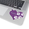 Love Poochie Diva Purple Heart On Kiss-Cut Stickers