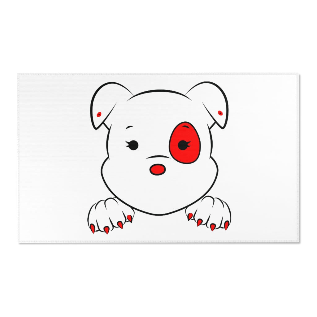 Red Mumbles Showing Paws On Area Rugs