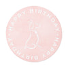 Poochie Diva&#39;s Happy Birthday On Pink Round Vinyl Stickers