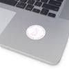 Pink Poochie Diva&#39;s Happy Birthday On White Round Vinyl Stickers