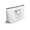 Pink Diamond On White Accessory Pouch w T-bottom