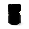 White Diamond Lips On Black Mug 15oz