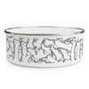 Proud Dog Mom On Dog Bone Pile Enamel Bowl