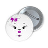 Purple Diamond Face Custom Pin Buttons