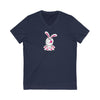 Mumbles In A Bunnysuit Unisex Jersey Short Sleeve V-Neck Tee