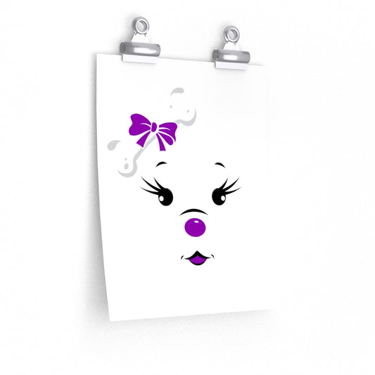 Purple Diamond Face On Premium Matte vertical posters