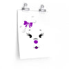 Purple Diamond Face On Premium Matte vertical posters