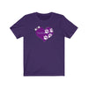 Poochie Diva Purple Heart On Unisex Jersey Short Sleeve Tee