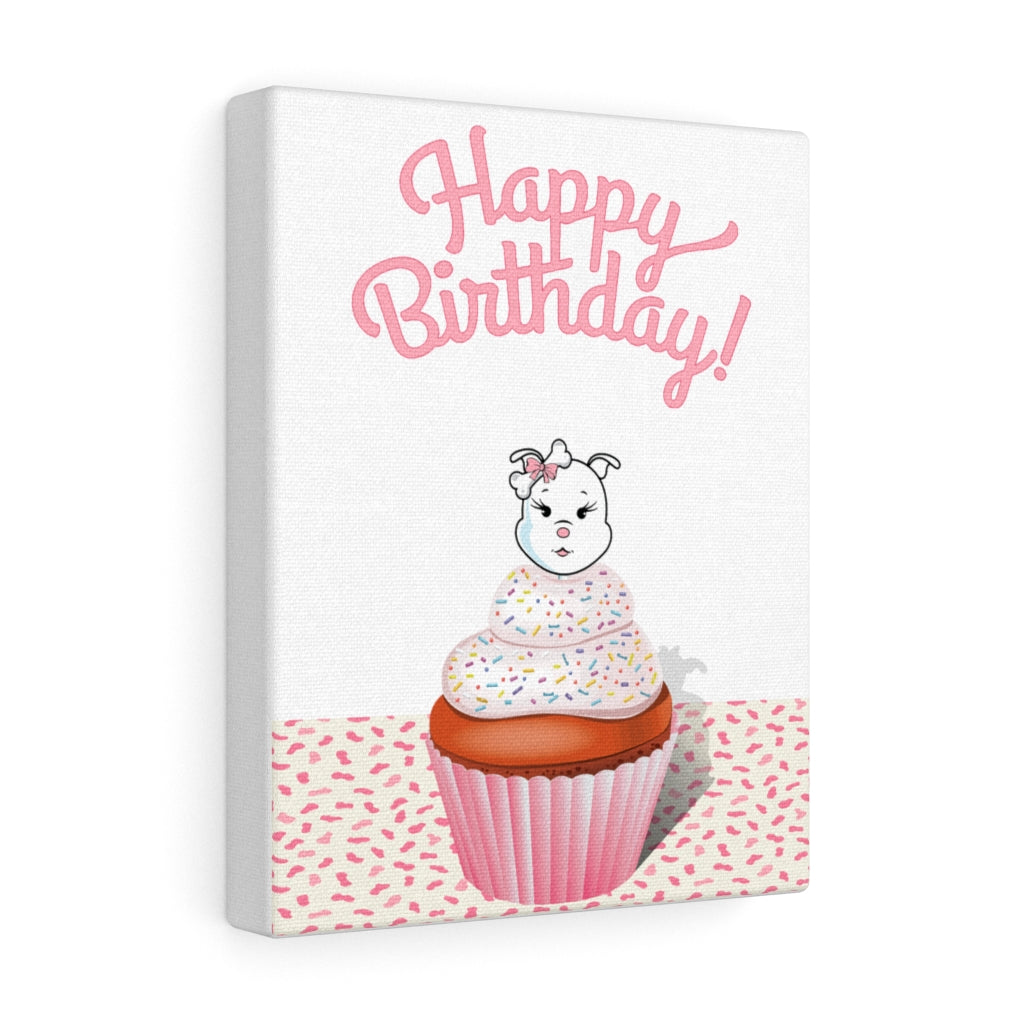 Happy Birthday Diamond Cupcake Canvas Gallery Wraps