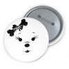 Black Diamond Face On Custom Pin Buttons