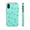 Diamond Bone Confetti Turquoise Tough Cases