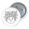 Custom Diamond Paw Print Afro Pin Buttons