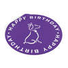 Poochie Diva&#39;s Happy Birthday On Purple Round Vinyl Stickers