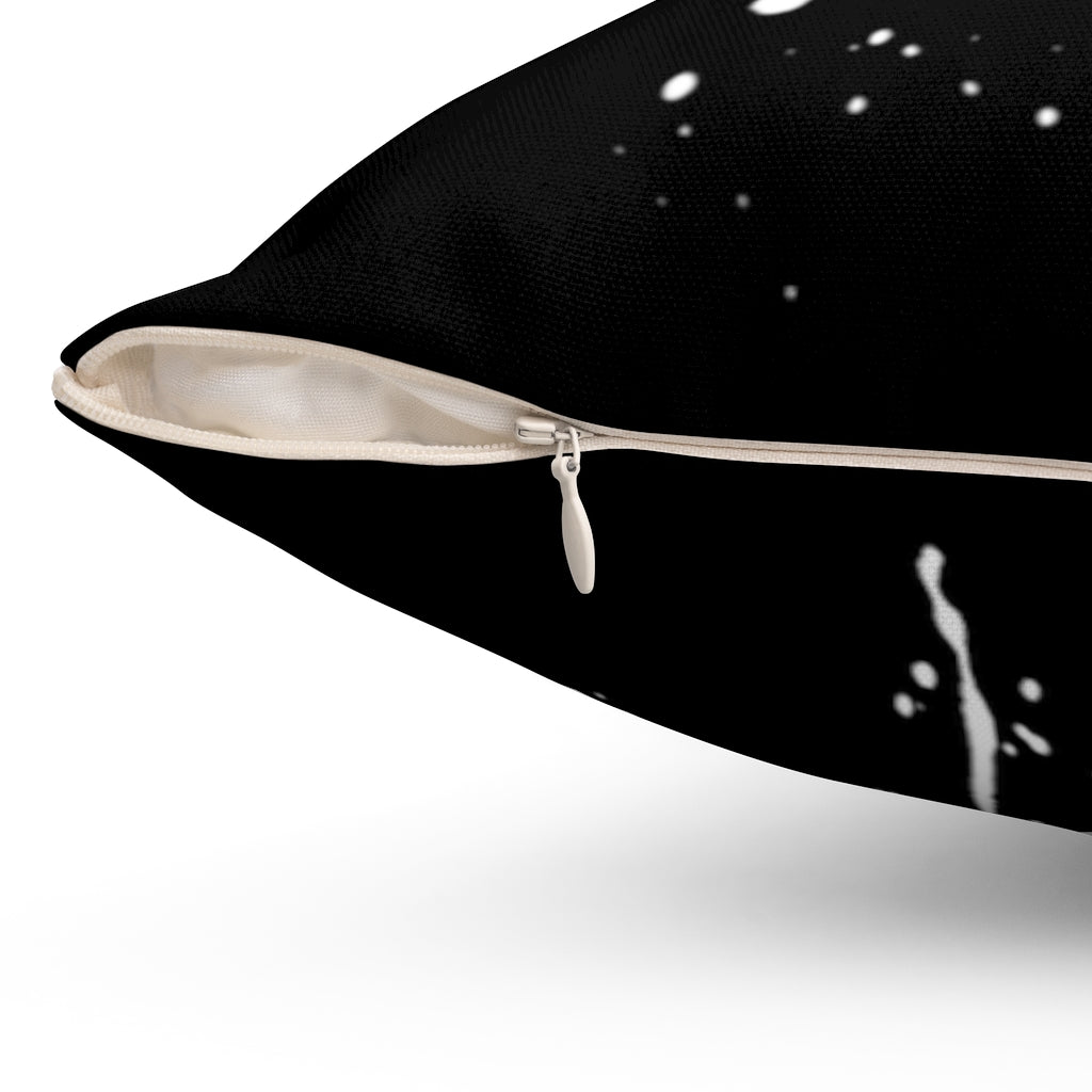 A Splash Of Diamond Face On Spun Polyester Square Pillow