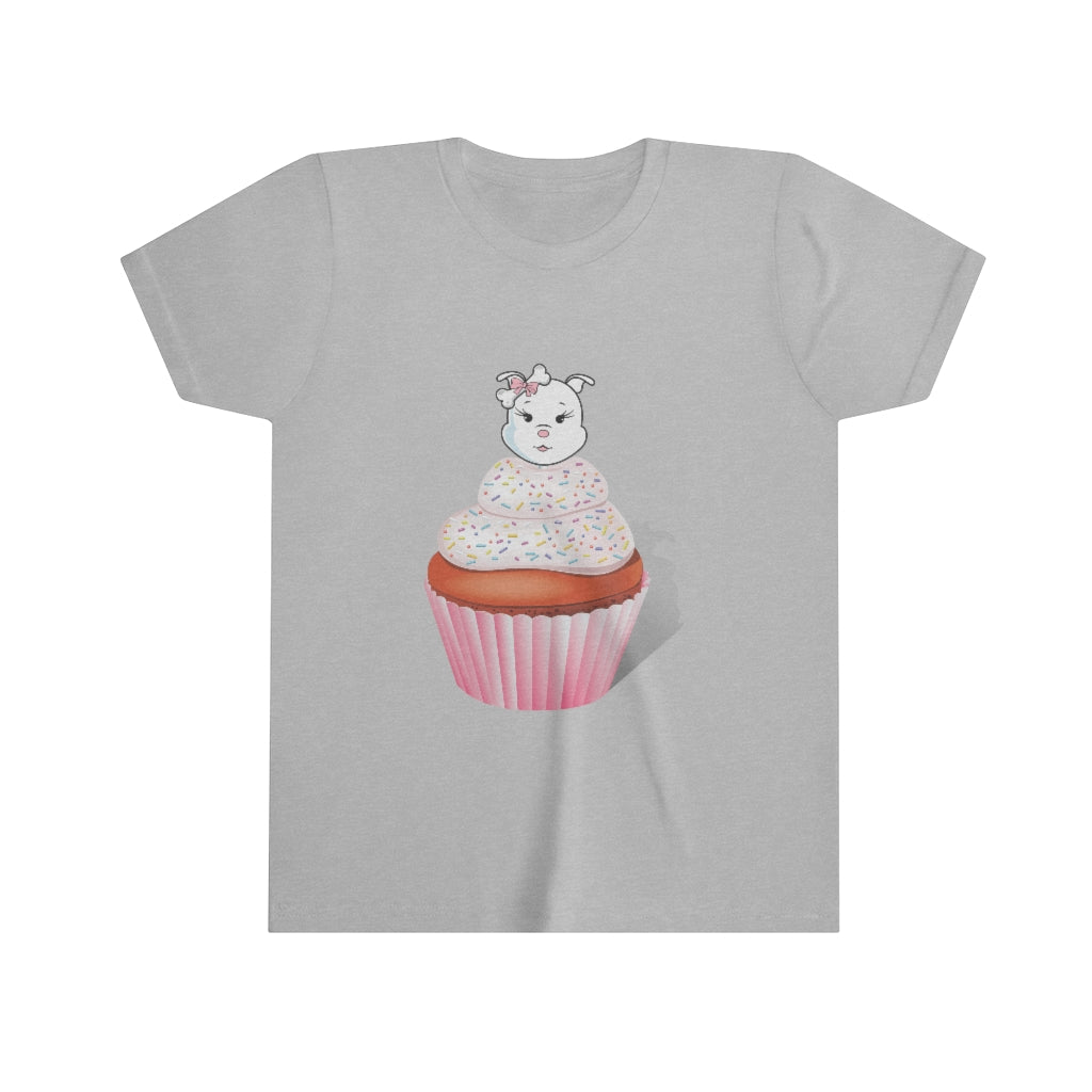 Vanilla With Sprinkles Diamond Cupcake On Youth Short Sleeve Tee