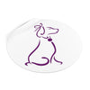 Purple Poochie Diva Icon On Round Vinyl Stickers