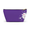 Diamond Face Splash On Purple Accessory Pouch w T-bottom