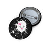 Pink Diamond Splash On Custom Pin Buttons