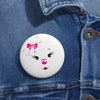 Pink Diamond On Custom Pin Buttons