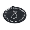 Poochie Diva&#39;s Happy Birthday On Black Round Vinyl Stickers