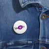 Speak Out Purple Lips Custom Pin Buttons