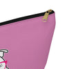 High IQ Diamond Wearing Pink Glasses On Pink Accessory Pouch w T-bottom