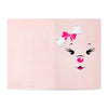 Pink Diamond Face On Light Pink Greeting Cards (7 pcs)