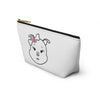 Pink Diamond On White Accessory Pouch w T-bottom