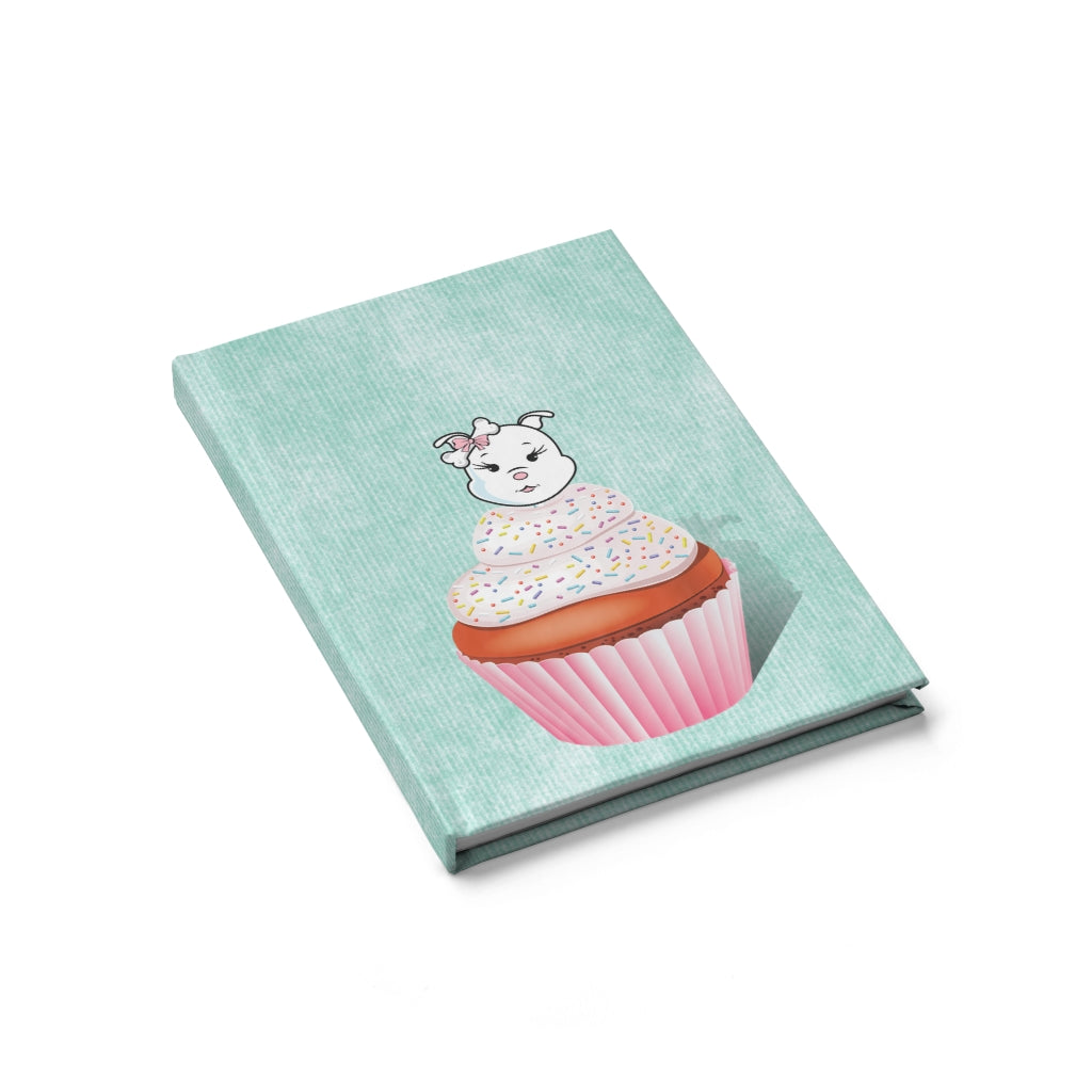 Vanilla With Sprinkles Diamond Cupcake Turquoise Journal - Blank