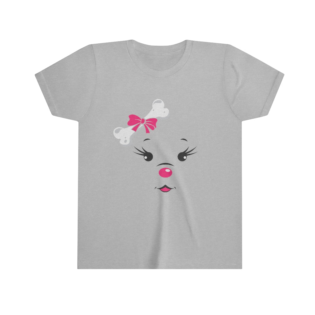 Pink Diamond Face On Youth Short Sleeve Tee