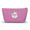 High IQ Diamond Wearing Pink Glasses On Pink Accessory Pouch w T-bottom