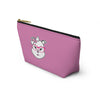 High IQ Diamond Wearing Pink Glasses On Pink Accessory Pouch w T-bottom