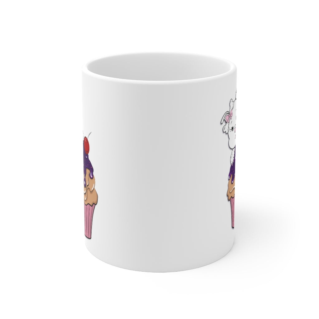 Purple Diamond Cupcake On Ceramic Mug 11oz