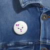 Purple Diamond Face Custom Pin Buttons