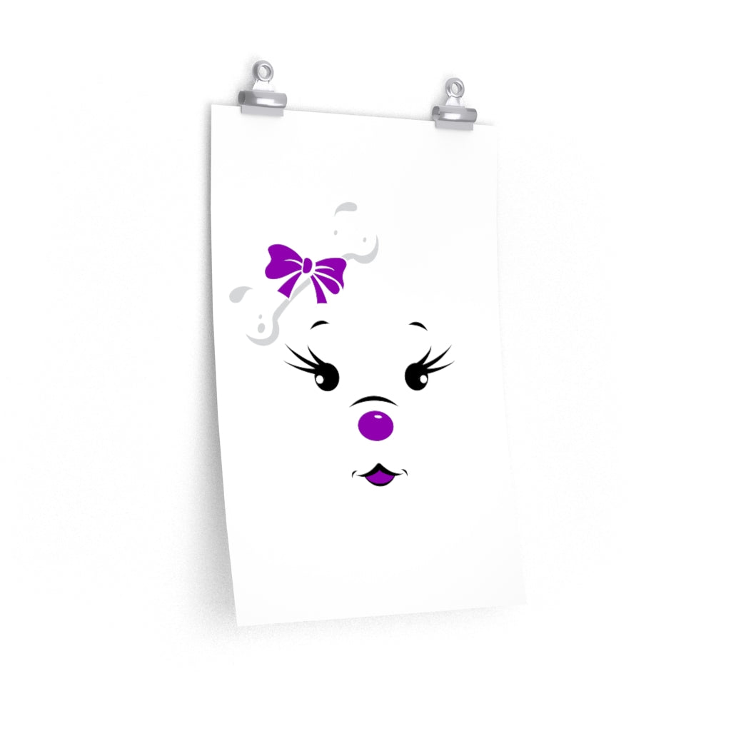 Purple Diamond Face On Premium Matte vertical posters