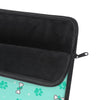 Diamond Bone Confetti Turquoise Laptop Sleeve