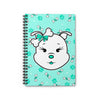 Diamond bone confetti Turquoise Spiral Notebook - Ruled Line