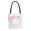 Pink Diamond Outline On Tote Bag