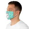 Diamond Face Bone Confetti Turquoise Fabric Face Mask