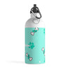 Diamond Bone Confetti Turquoise Stainless Steel Water Bottle