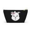 Pink Diamond On Black Accessory Pouch w T-bottom