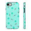 Diamond Bone Confetti Turquoise Tough Cases