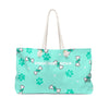 Diamond bone confetti Turquoise Weekender Bag