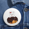 Red Diamond Loves Doughnuts On Custom Pin Buttons