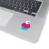 Mumbles Fuchsia Cupcake On Kiss-Cut Stickers