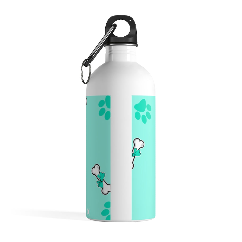 Diamond Bone Confetti Turquoise Stainless Steel Water Bottle