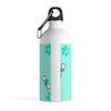 Diamond Bone Confetti Turquoise Stainless Steel Water Bottle