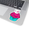 Mumbles Fuchsia Cupcake On Kiss-Cut Stickers