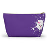 Diamond Face Splash On Purple Accessory Pouch w T-bottom