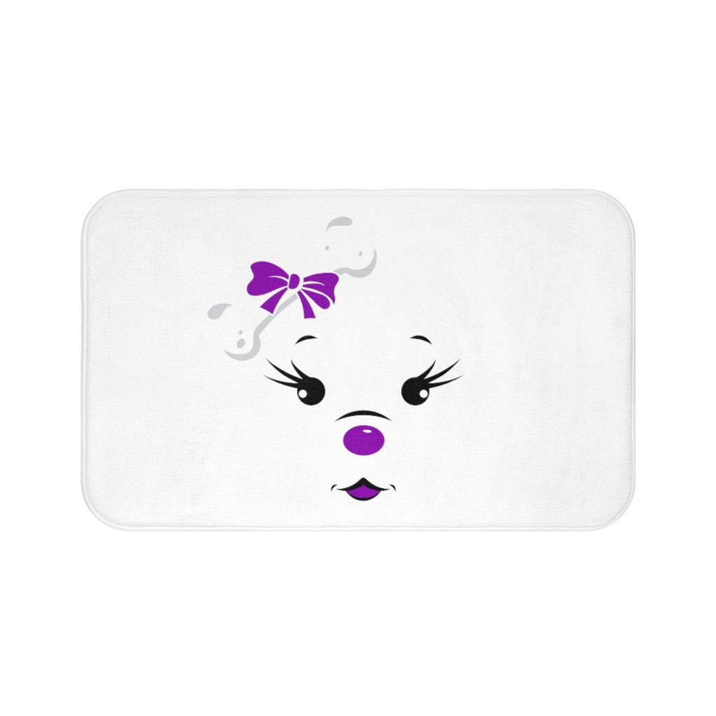 Purple Diamond Face Bath Mat